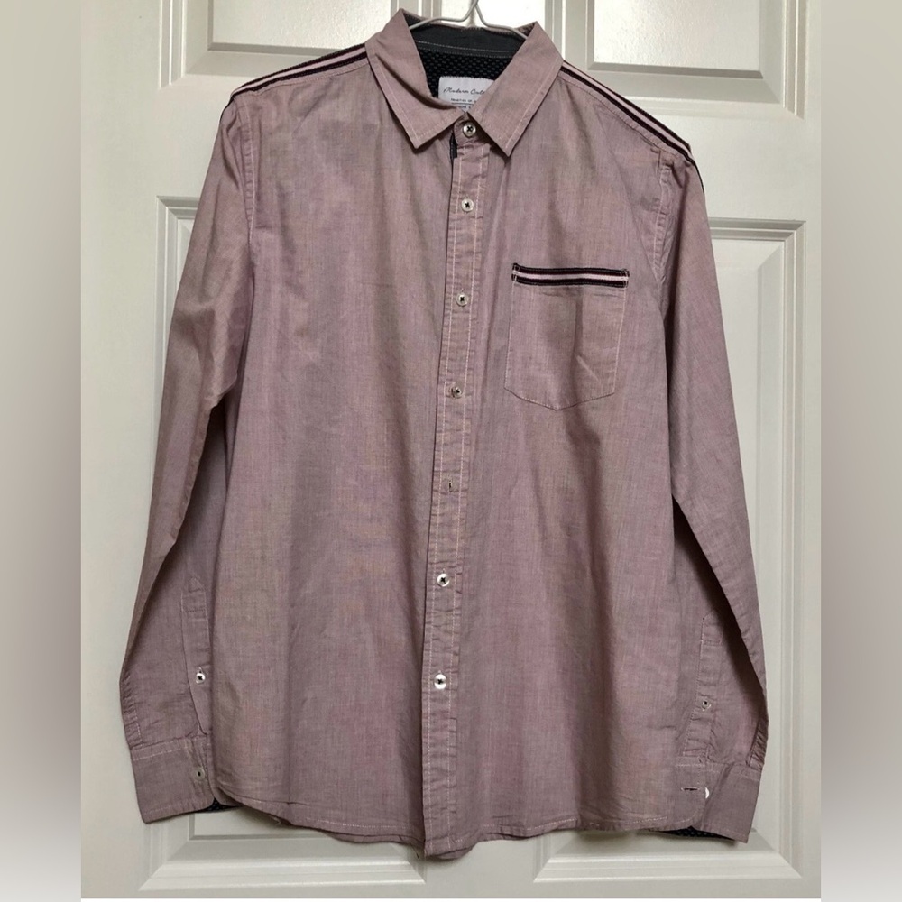 Men's Pink Button-Up Shirt